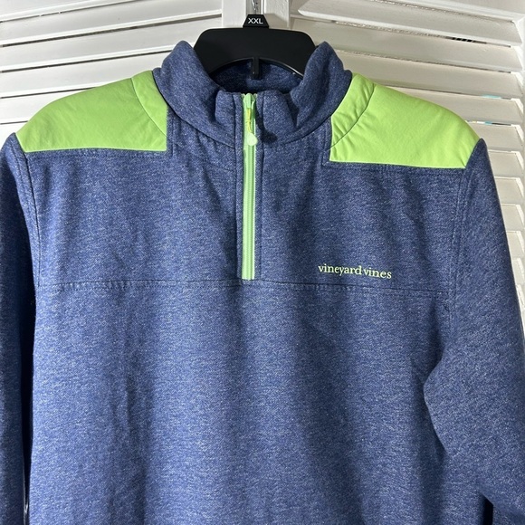 Vineyard Vines Blue Green Performance  Sailing Quarter Zip Shep Active Size S - Picture 3 of 14